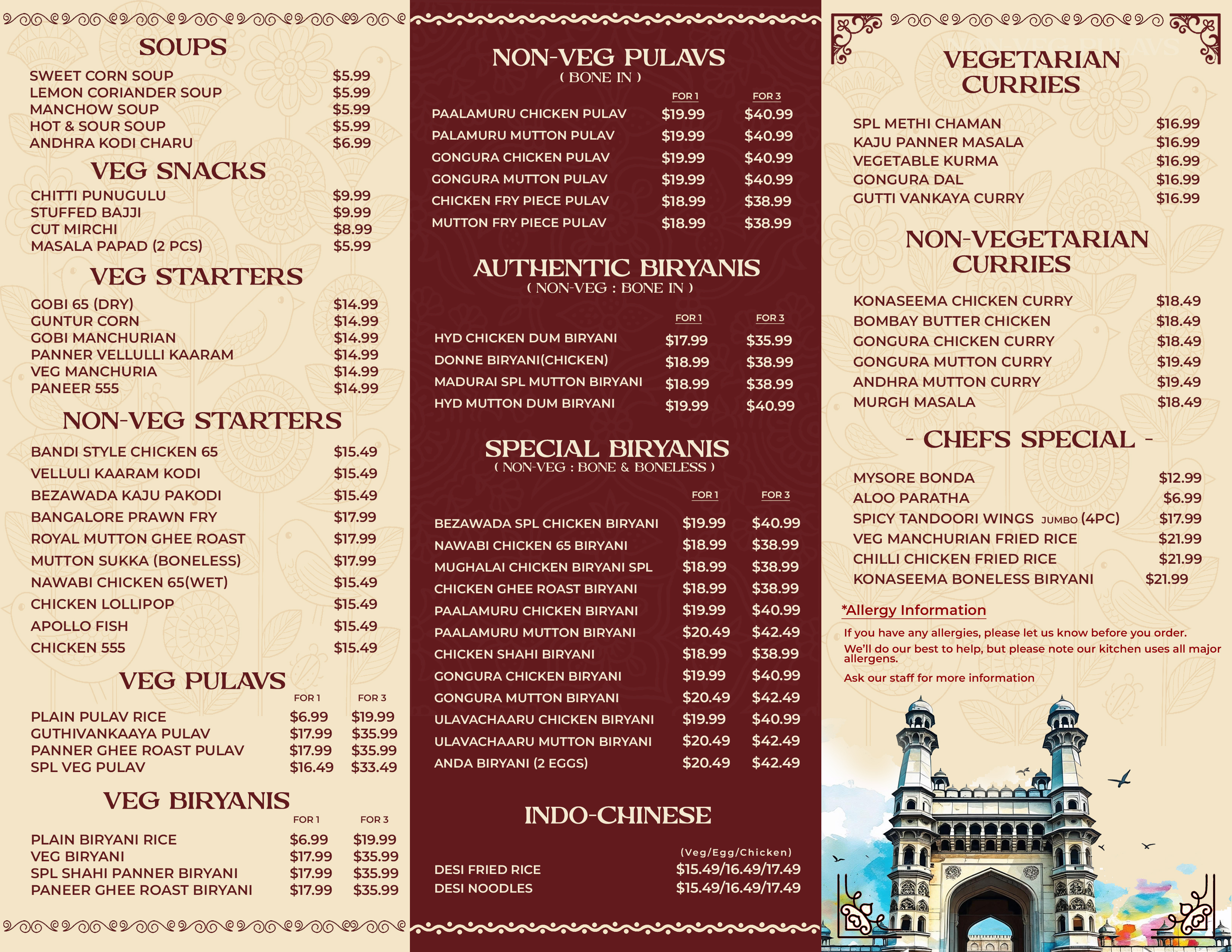 Menu Card 3